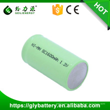 GLE-SC1600 1.2V NI-MH sub-c bateria recarregável Flat Top com abas preço de fábrica